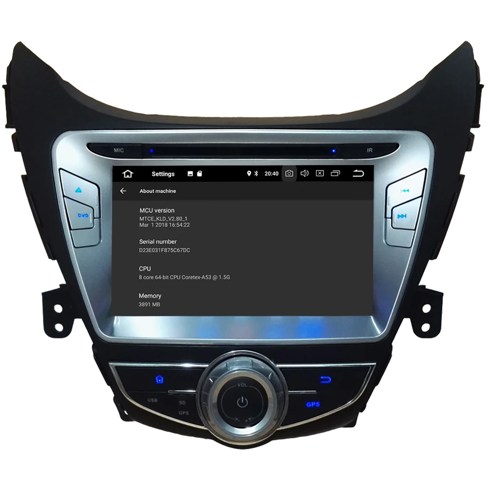 Perfect KLYDE 8" 4G Android 9.0 Octa Core PX5 4GB RAM 32GB ROM Car DVD Multimedia Player Radio For Hyundai Elantra Avante I35 2010-2013 5