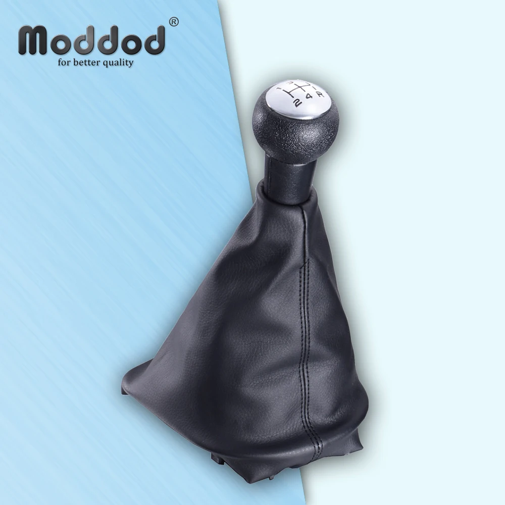 

Car Gear Shift Knob With Leather Boot Chrome Cap For PEUGEOT 207 307 308 607 608 CITROEN C3 C5 XSARA Manual Stick Lever 5 speed