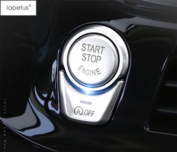 

Lapetus Accessories Fit For BMW 5 Series G30 530I 2017 - 2020 Start Stop Engine Push Button Frame Key Molding Cover Kit Trim