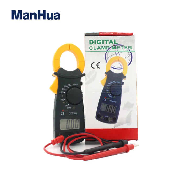 

Manhua DT3266 LDigital Clamp Meter Multimeter Current Clamp Pincers AC/DC With LCD Tester Measuring Tools