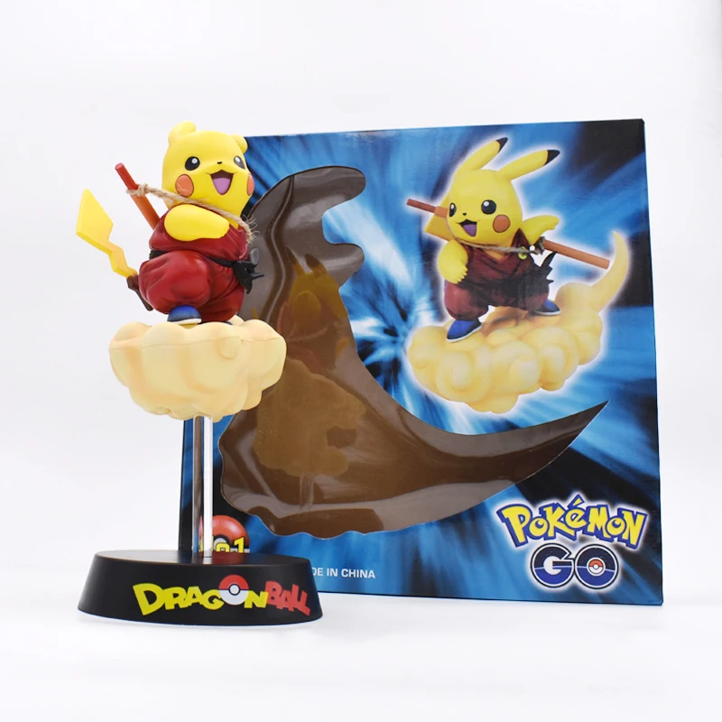 

20cm Dragon Ball Z Pikachu Cosplay Son Gokou Figure Goku Doll PVC Action Figures Toy Brinquedos Free Shipping