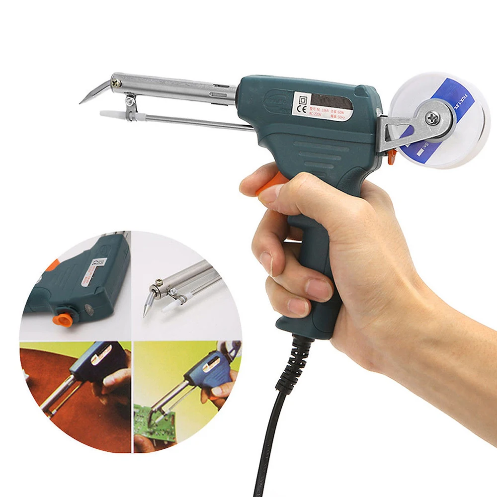 

High Quality Auto Welding Electric Soldering Iron Temperature Gun Solder Tool Kit Handheld Solder Gun US Plug EU Plug