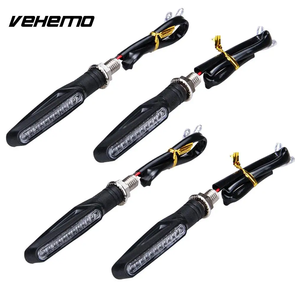 

VEHEMO Motorcycle 4pcs Turn Signal Light Indicator Light Bulb Replacement Motorbike Durable Signal Lamp Flashing Lights