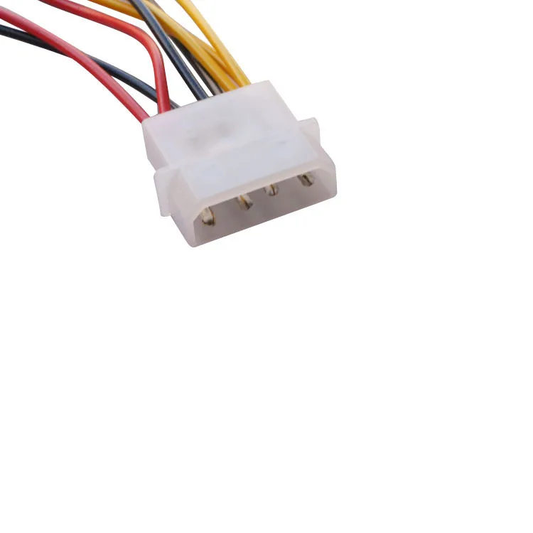 10 قطعة ضبط سرعة 4x 3Pin المشجعين إلى D نوع 4Pin موليكس الطاقة Y-الفاصل كابل