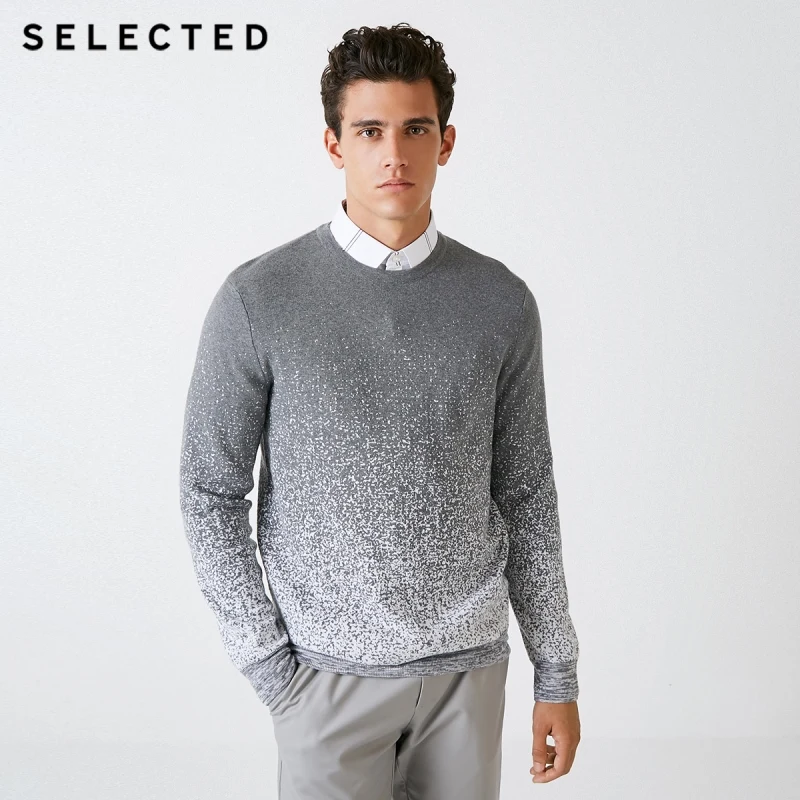 

SELECTED Blackrock's New Men Round Collar Gradient Leisure Long Sleeve Knit Sweater S | 418324526