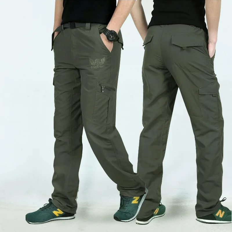 LoClimb al aire libre de secado rápido pantalones para los hombres de verano de montaña escalada pesca pantalones del ejército Trekking deporte impermeable pantalones AM005 LoClimb al aire libre de secado rápido pantalones para los hombres de verano de montaña escalada pesca pantalones del ejército Trekking deporte impermeable pantalones AM005