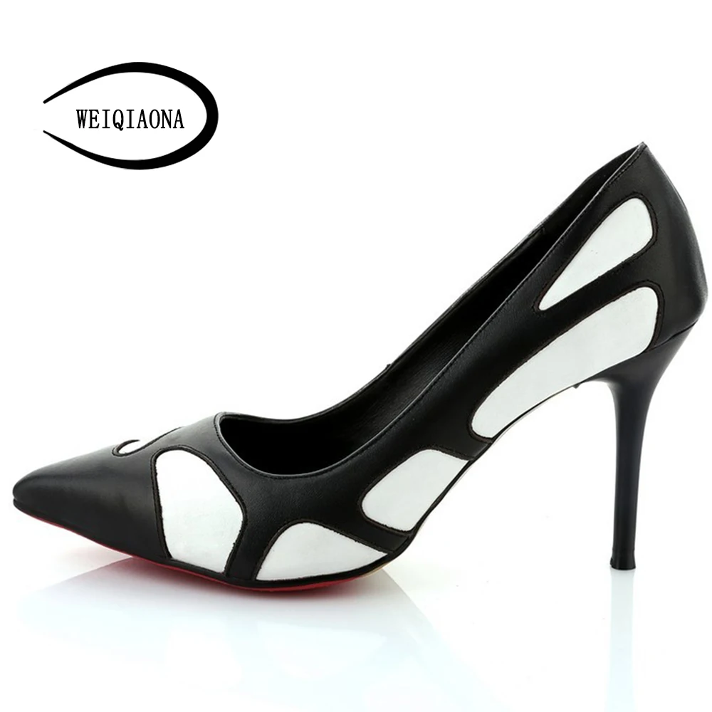 Profonda Vestito Single Fashion black New ''high Delle Pattini Donna Da Poco 4 Partito Heel Sexy Scarpe Black 3 Donne Pompe Punta Di Layies Weiqiaona A wOPX80Nnk