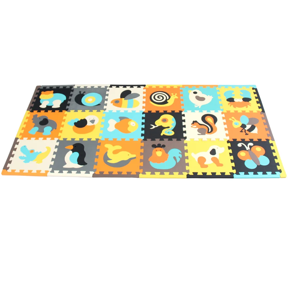 Hot Sale 30*30cm 18 pcs Baby Foam Puzzle Mats EVA Baby Play Floor Mats EVA Foam Mat For Infant Kids Jigsaw Game Pad Indoor mat