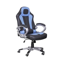 Mejor Estilo Racing Gaming Ajustable Silla de Oficina Silla de Escritorio de la Computadora Con Función de Descanso (Azul)