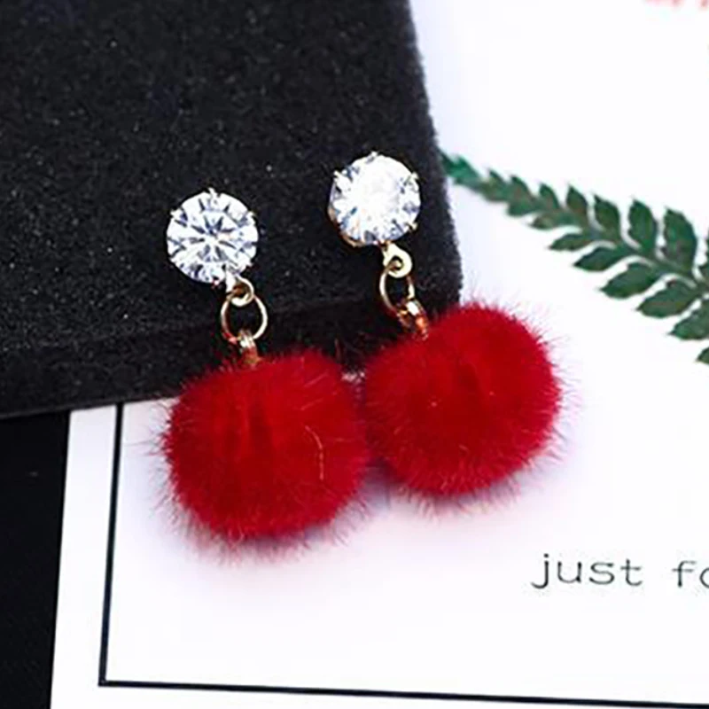

2019 Fashion Temperament Short Paragraph Drop Earrings For Women Personalized Wild Ball Female Models Earrings FSPES390