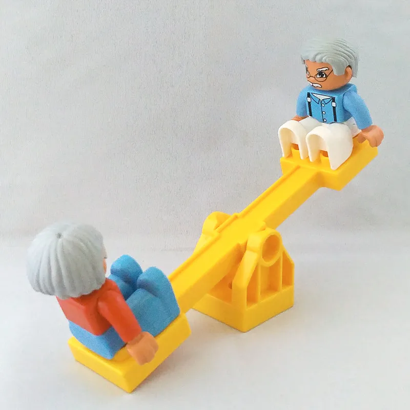 

Amusement Park Large Building Blocks Swing Ferris Wheel Slide Assemble Brick Toys Brinquedos Compatible with Duplo XD24