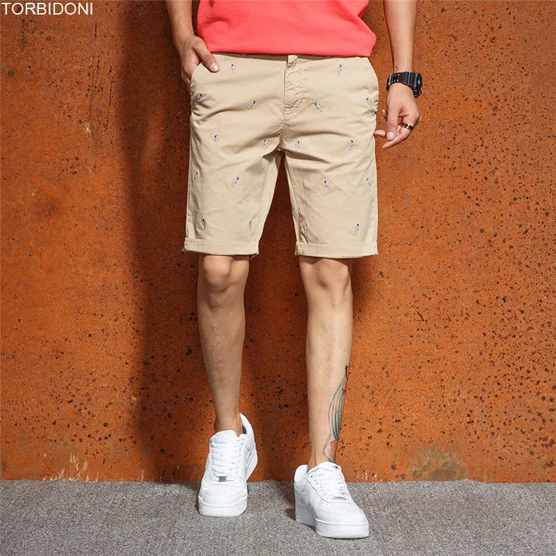 Casual Board Shorts Summer Shorts Men Embroidery Bird Logo Fashion