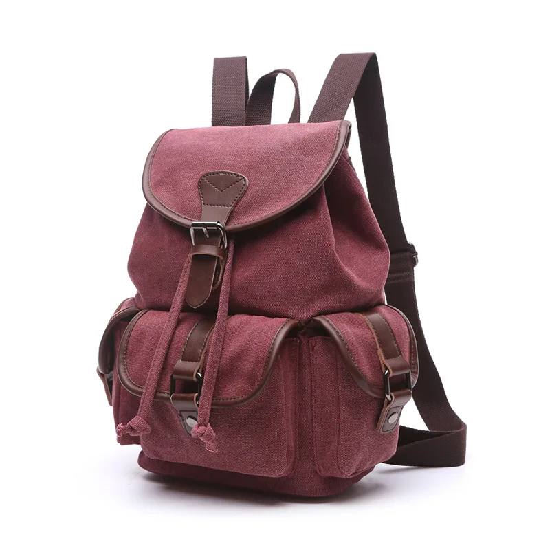 Мужская сумка, брезентовый Рюкзак, школьная сумка, большая вместительность, сумка на плечо для школьников, водонепроницаемый выбор цветов, практичная - Цвет: Red small