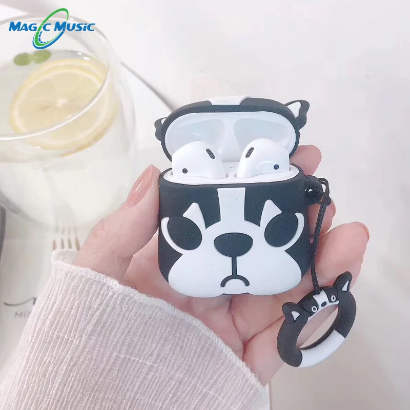 

Magic Music cute soft silicone 3D cartoon pattern earphone case for airpods 1 soft silicone slim earphone cover for airpods 2