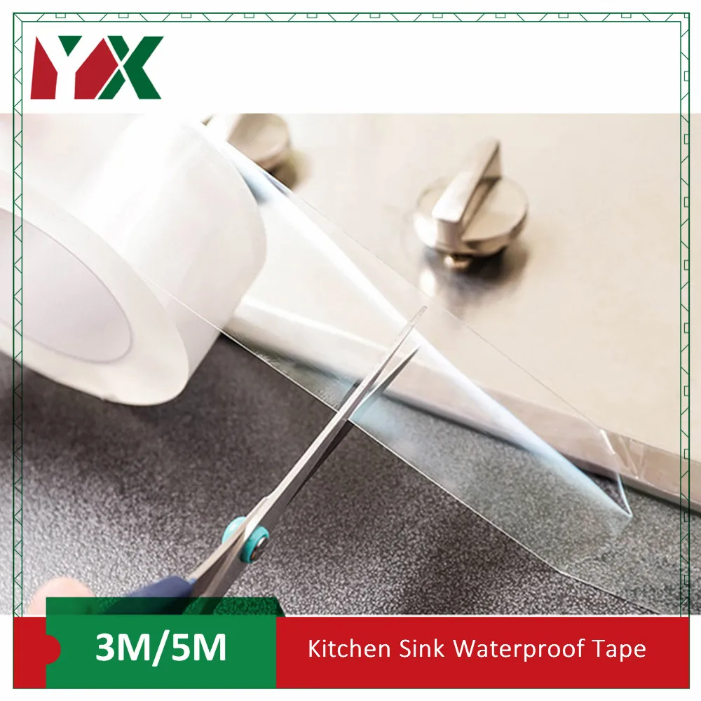 

Kitchen Sink Waterproof Mildew Strong Self-adhesive Transparent Tape Bathroom Toilet Crevice Strip Self-adhesive Pool Water Seal