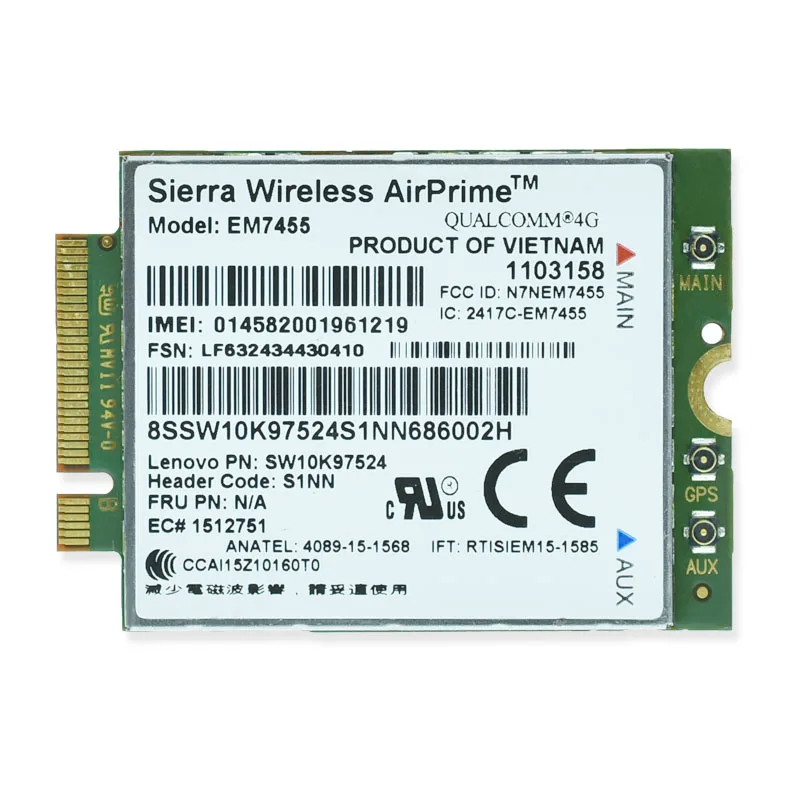 EM7455 FRU Gobi6000 FDD TDD LTE 4G WWAN Network Card for Lenovo T460s