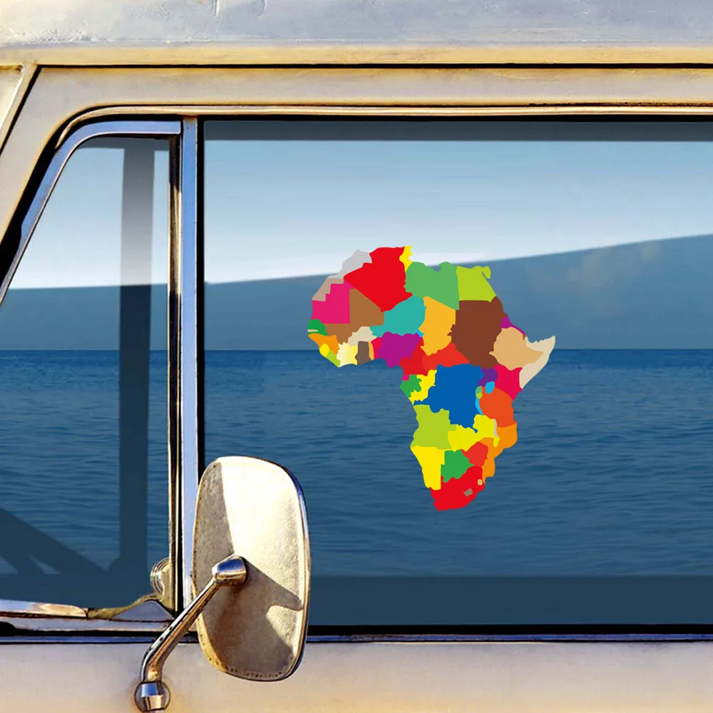Map Of Africa Wall Stickers Classic Car Wall Decals Map Silhouette
