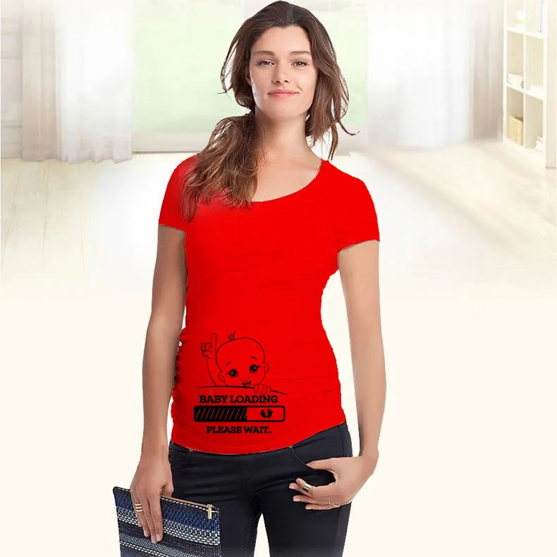 Новинка, Брендовая женская одежда для беременных, Детская Футболка для беременных, летняя футболка в полоску с коротким рукавом для беременных