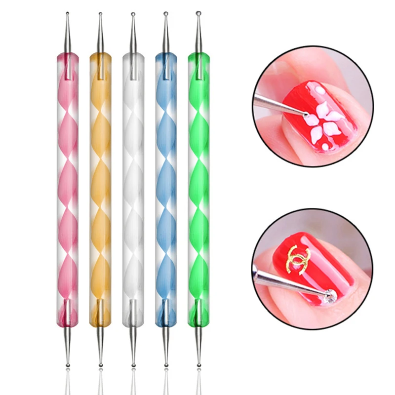 1 шт. макияж 2 способа вихревой марбелизирующей стали Dotting Pen Профессиональный