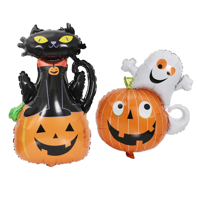 Halloween Pumpkin Ghost Balloons Decorations Spider Foil Inflatable Toys Party Supplies | Дом и сад