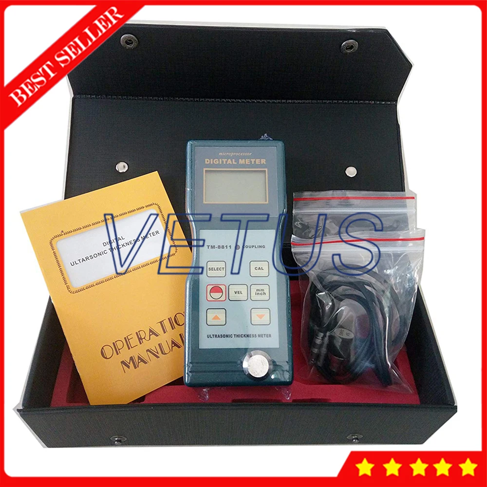 

TM-8811 Digital Wall Ultrasonic Thickness Meter Tester Gauge Monitor with Measuring Range 1.5 to 200mm
