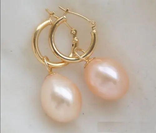 

hot sell new - HOT sell AAAA+ 9-10mm Freshwater pearl Pink Pearl Earring
