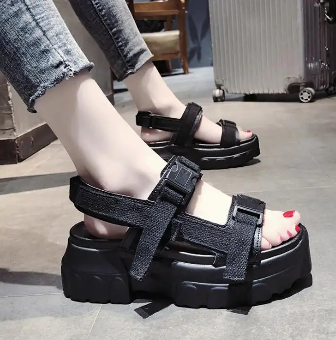Chunky Sandals Women Buckle Platform Summer Shoes Woman Open Toe Casual Sandal Sandalias Mujer 2019 Sandale Plate Femme Chunky Sandals Women Buckle Platform Summer Shoes Woman Open Toe Casual Sandal Sandalias Mujer 2019 Sandale Plate Femme