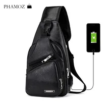 Нагрудная сумка мужская дорожная кожаная Роскошная водонепроницаемая сумка на плечо наружный кошелек зарядка Сумки на пояс черный модный коричневый рюкзак