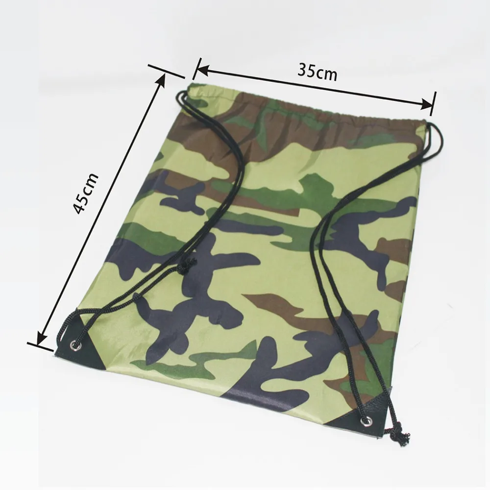 VILLGE SchoolBag Camo Drawstring Backpack For Teenage Men Waterproof Drawstring Bag Packing Cubes Large Capacity Mochila