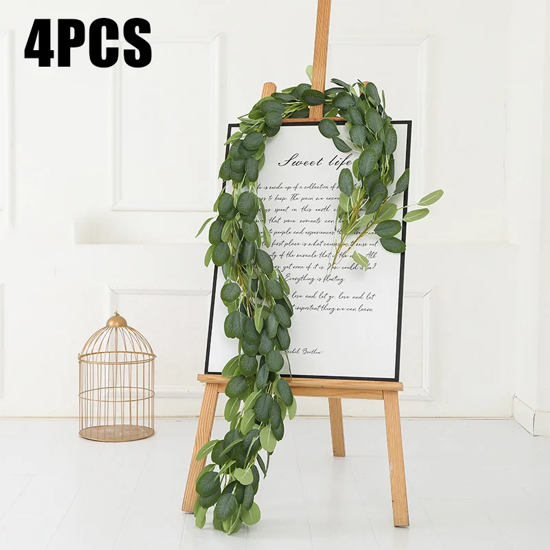 

2m Artificial Eucalyptus Leaves Fake Vine Green Plants Garland Party Ornament