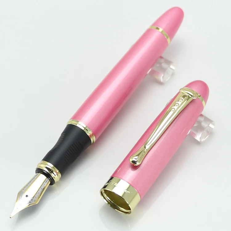 JINHAO X450 перьевая ручка, цвета: розовый, голубой, фиолетовый, мм, 22 цвета на выбор, оптовые продажи, Iraurita Золотой ручки с зажимом caneta Бизнес ручка для письма 18 КГП чернильная ручка NIB - Цвет: 17