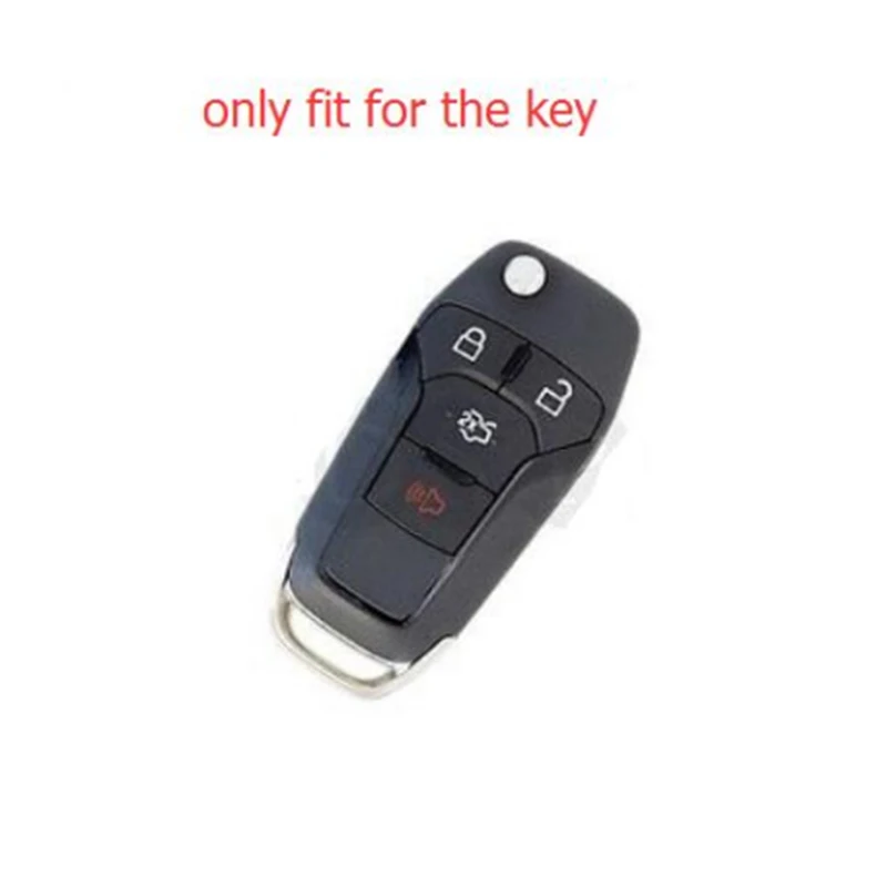 Чехол для автомобильного ключа ZAD силиконовый ford Fusion 2013 2014 2015 Fiesta Mustang F150 4 кнопки