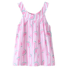 Dress for Girl 2018 Summer Children Clothing Cotton Watermelon Printed Princess Dress Floral Vest Dresses for