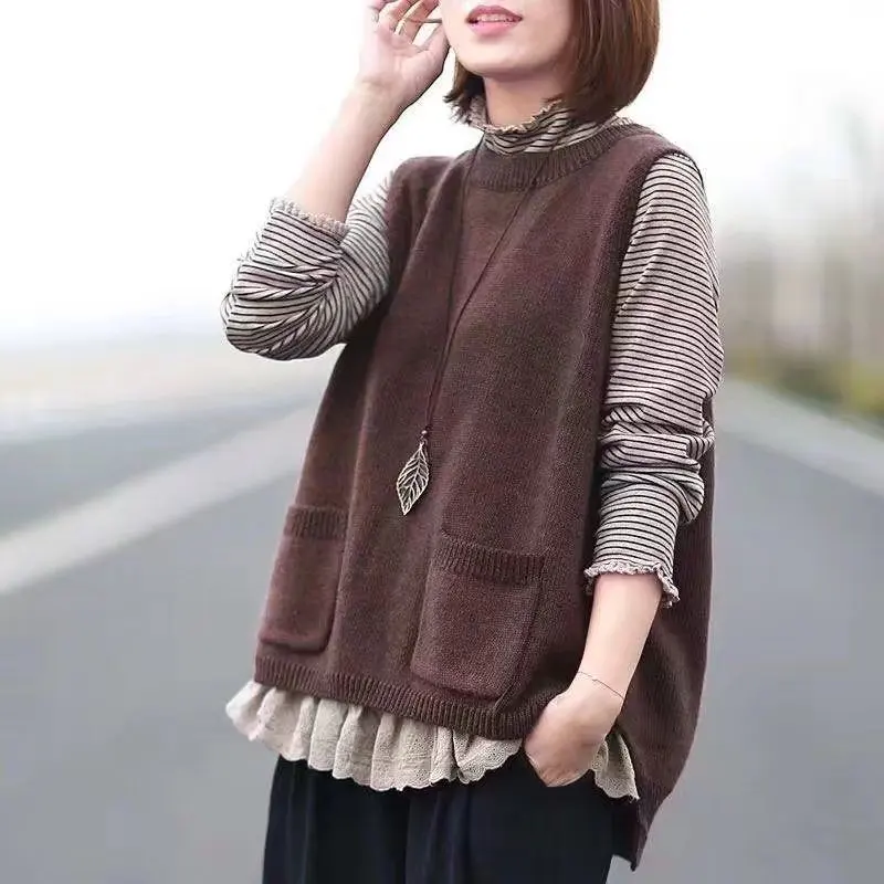 Женский свитер с мехом мягкий пуловер в стиле ретро хиппи и бохо|pullover sweater women|fur