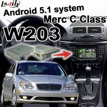 Caja de interfaz de vídeo de navegación GPS Android para Mercedes benz Clase C W203 espejo enlace waze youtube wifi bluetooth quad core
