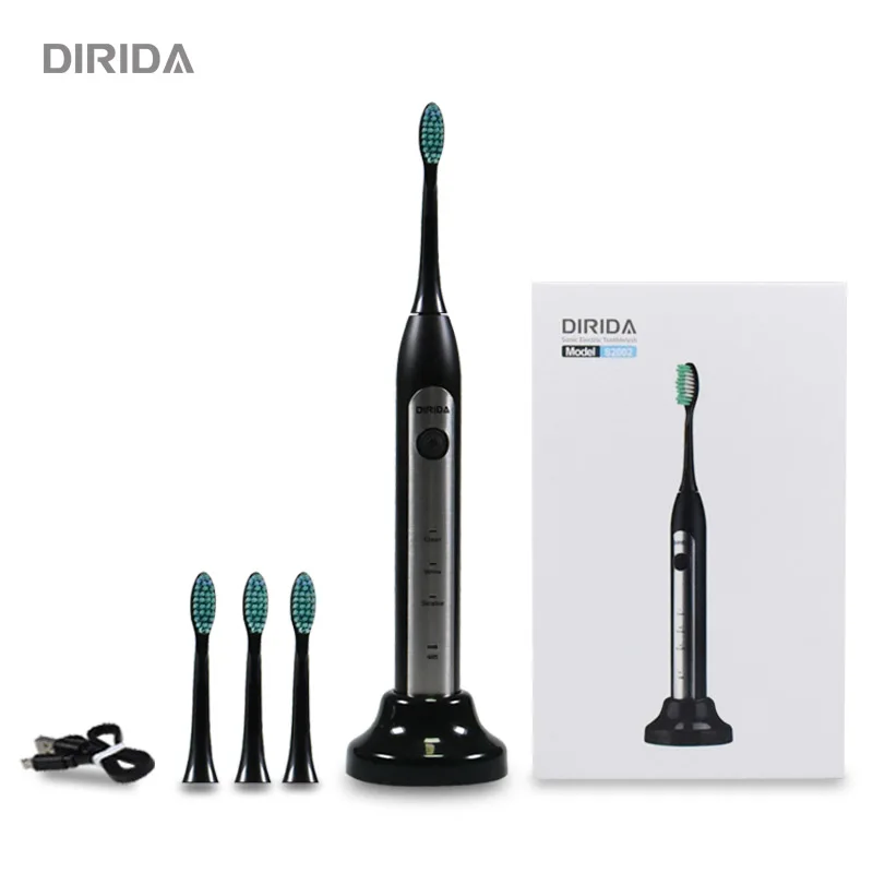 

DIRIDA Sonic Electric Toothbrush Wireless Rechargeable Ultrasonic Toothbrush Waterproof Drop-resistant Handle With 3 Brush Heads