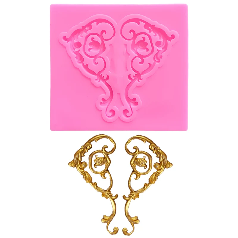 

Food Grade Embossed flower vine Baking Mold Jelly Pudding Cake Decorating Tools Chocolate Silicone Mold Silicone Lace Mat A1071
