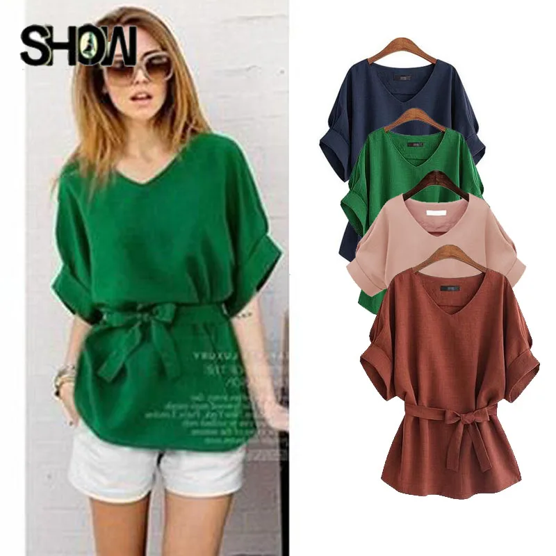 

Peplum Tops Summer Woman Fashion European Style Design Slim Waist Bow Tie Top Blouse Shirts Plus Size Clothes 5XL 4XL 3xl