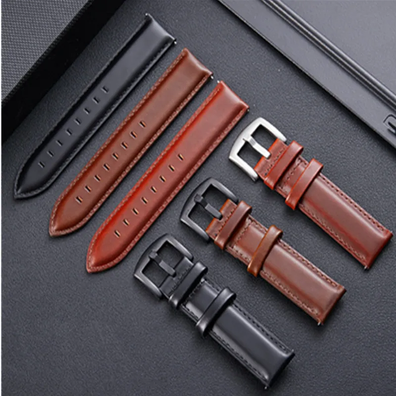 

Quick Release 18mm 20mm High-end Retro 100% Calf Leather Watch band Watch Strap with Genuine Leather Straps Free shipping