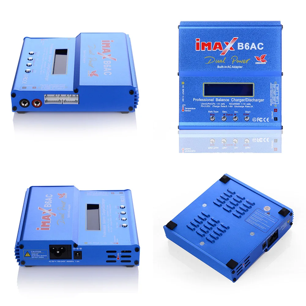 IMAX B6AC 80 Вт RC Баланс Lipo зарядное устройство B6 AC Nimh Nicd литиевая батарея EU/US/UK/AU разъем