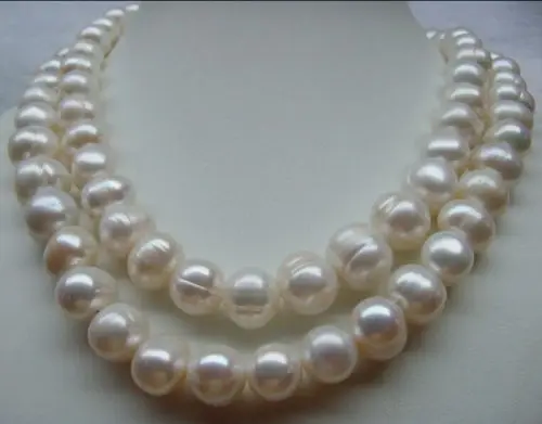 

fastNATURAL HUGE SOUTH SEA 12- 13MM WHITE PEARL NECKLACE 32 INCH 14KGP GOLD CLASP K (A0501)