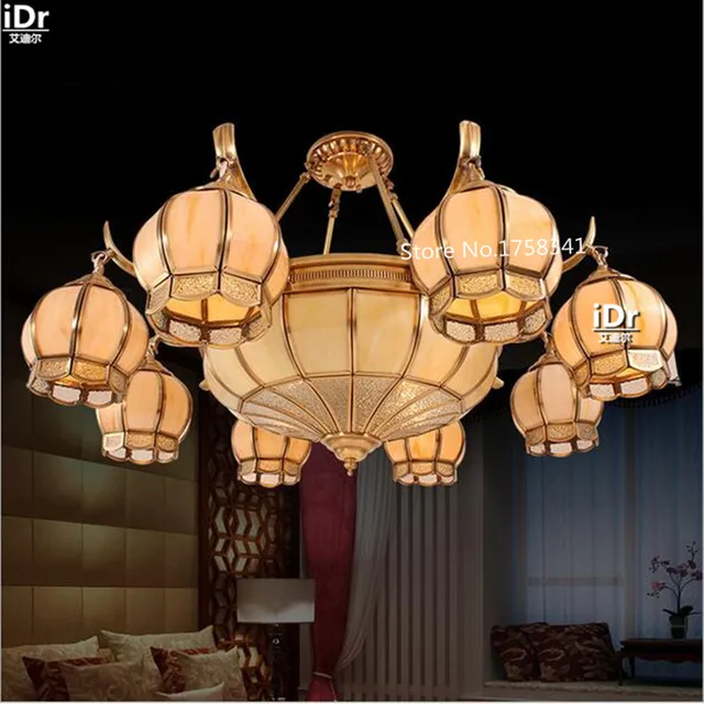 Chinese Lights All Copper Lamps Living Room Lamp Bedroom Chinese Lights All Copper Lamps Living Room Lamp Bedroom Upscale Atmosphere Retro Restaurant Chandeliers
