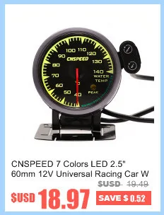 CNSPEED 60 мм 12 в автомобильный турбо Boost Gauge 2 бар+ регулируемый турбо Boost контроллер комплект с датчиком освещения YC101411