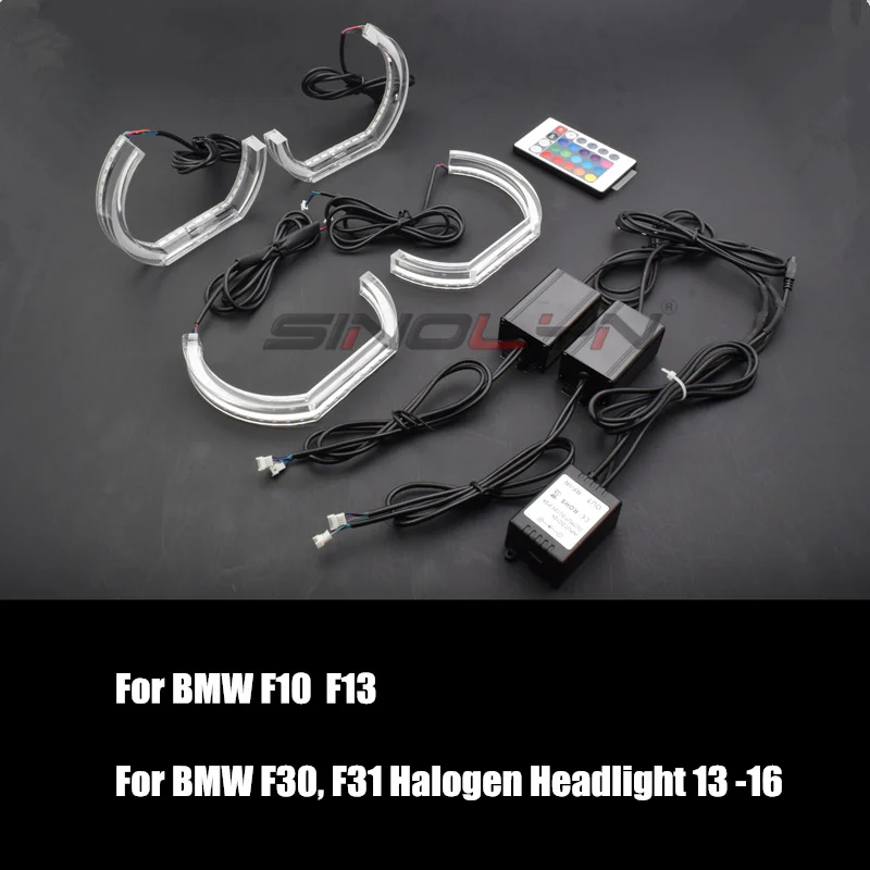 RGB DRL ангельские глазки SMD СВЕТОДИОДНЫЙ акриловый Halos 3/4 DTM LCI стиль Mulit-цвет для BMW E60 E90 F31 E92 F30 E87 F88 M5 передовая фара - Цвет: Model 3