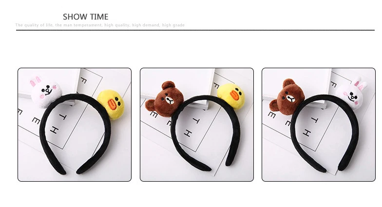 kids baby infant child girls and Mom Cute little rabbit bear headwrap hair bands Small yellow duck elastic ribbon headband Accessories  (3)