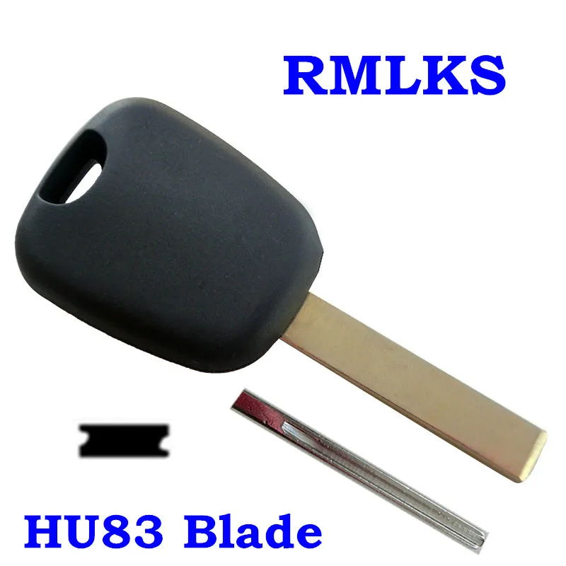 RMLKS Llave transpondedor Shell hoja sin cortar para Citroen C2 C3 C4 Picasso C5 C6 Berlingo Llave para Peugeot 206 Peugeot 207, 307 Fob
