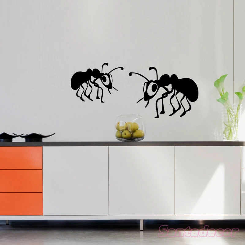 Diy Cartoon Sticker Funny Two Ants Vinyl Wall Decal Removable Wall Art  Wallpaper Wall Decor Kitchen Tile Kids Room Home Decor - Wall Stickers -  AliExpress