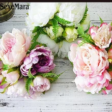 Искусственный жемчуг цветок роза букет Красивый Фиолетовый Свадебный букет все ручной работы Свадебный букет s