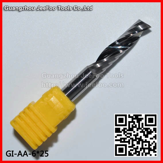 

6*25 AA series High durability! High Precision !High Quality! Single Flute Milling Cutter Soild Carbide One Spiral Flute Bits