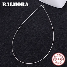 BALMORA Настоящее серебро 925 пробы ювелирные изделия Clavicular цепи ожерелья для женщин Мужская подвеска Модные аксессуары Bijoux JC9461